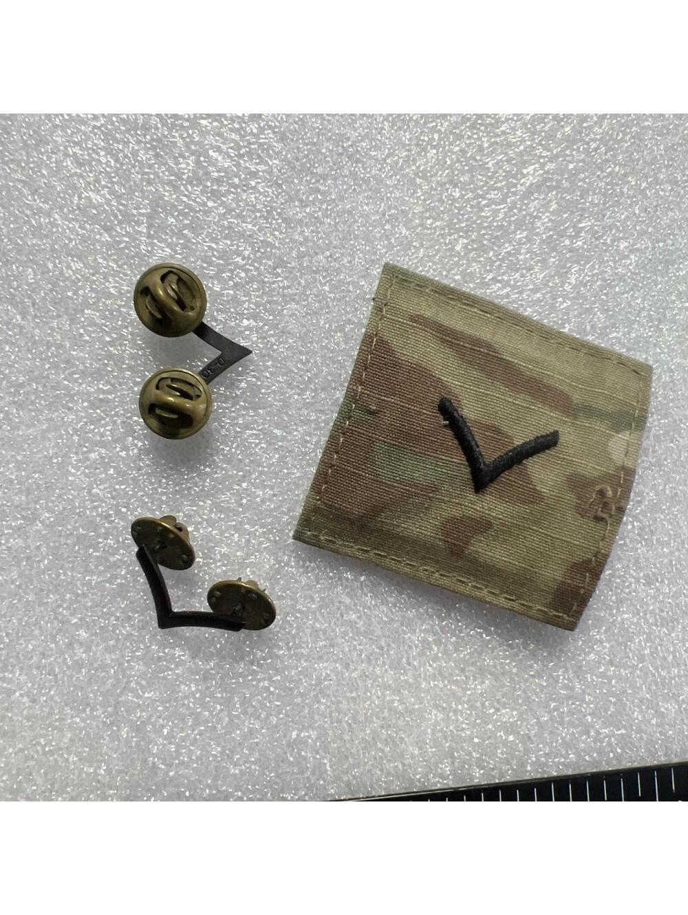 Vintage Military Private Patch And 2 Black Pins Class US ARMY On Rank Insignia
